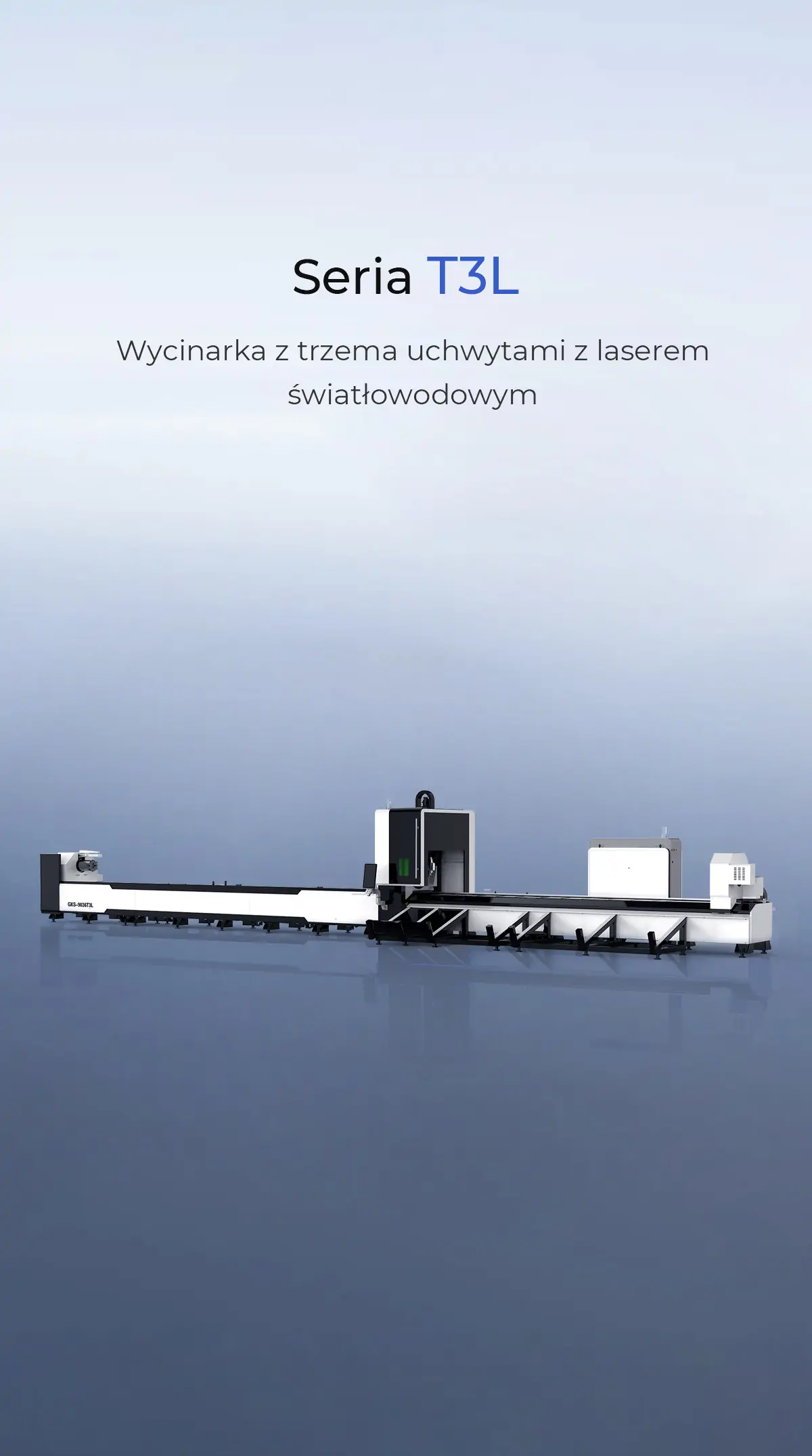 Wycinarka z trzema uchwytami z laserem światłowodowym  